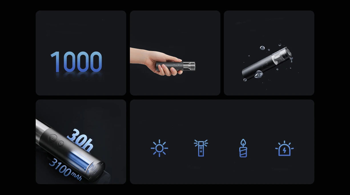 XIAOMI MIJIA Multifunctional Portable Flashlight – 1000 Lumens, 30h Battery Life